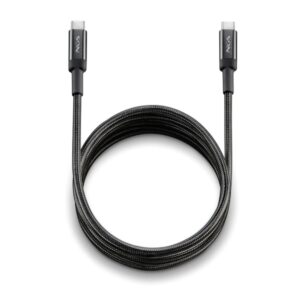NGS Cable 2.0 USB-C Macho a USB-C Macho - Carga Ultrarapida hasta 100W - Longitud 2m - Color Negro