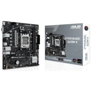 Asus Prime A620M-K Placa Base AMD AM5 2x DDR5 - HDMI, M.2, PCIe, 4x Sata III, USB 2.0, 3.2, RJ-45, VGA, Factor MicroATX