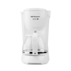 Orbegozo CG 4051 Cafetera de Goteo - Capacidad para 12 Tazas - Jarra de Cristal de 1,25L - Filtro Permanente - Deposito con Indicador de Agua - Mantenimiento de Calor por 30min - Color Blanco