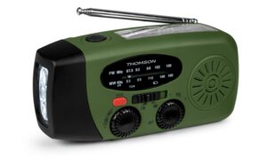 Thomson RT260 Radio - Linterna de Emergencia - Funcion Powerbank - Color Verde