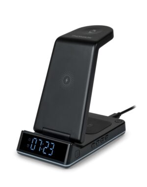 Thomson CL750IS Estacion de Carga por Induccion 4 en 1 - Reloj Despertador y Luz Nocturna - Compatible con Android - Color Negro