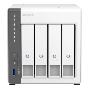 QNAP TS-433 NAS Torre Procesador ARM Cortex-A55 - Memoria 4GB - 4 Bahias 2.5", 3.5" - USB, RJ-45 2.5GB - Ventilador 120mm