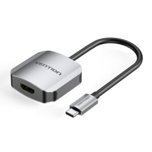 Vention Adaptador USB-C a HDMI/VGA Hembra - 0.15m - Color Gris