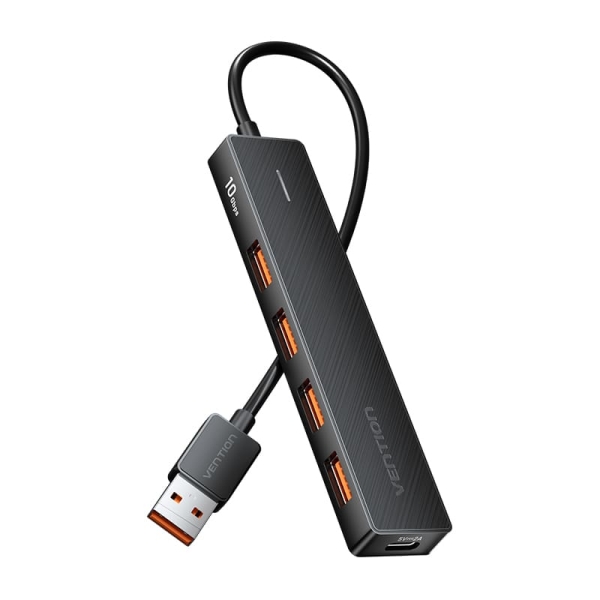 Vention HUB 5 en 1 USB-A 3.2 Gen2 a 4xUSB 3.2 Gen2/USB-C 10G - 0.15m - Color Negro