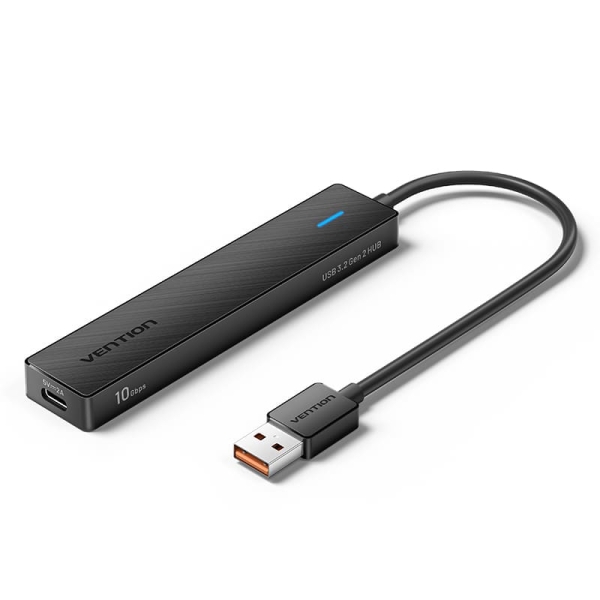 Vention HUB 5 en 1 USB-A a 2xUSB-C 3.2 Gen2/USB-A 3.2 Gen2/USB-C 10G - 0.15m - Color Negro