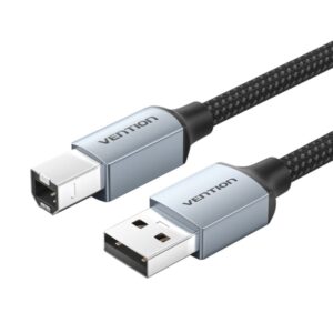 Vention Cable Impresora USB 2.0 Macho a USB-B Macho - 8m - Trenzado - Color Gris