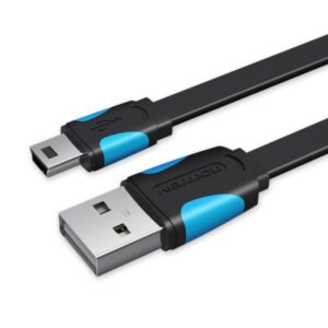 Vention Cable USB 2.0 Macho a Mini USB Macho - 1.5m - Plano - Color Negro