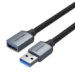 Vention Cable USB-A 3.0 Macho a USB 3.0 Hembra - 3m - Trenzado - Color Gris
