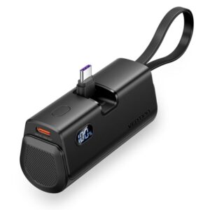Vention PowerBank 4800mAh - USB-C - Carga Rapida 22.5W - Conector Plegable - Color Negro