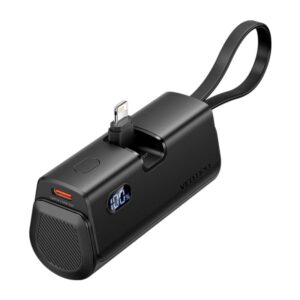 Vention PowerBank 4800mAh - Lightning - Carga Rapida 22.5W - Conector Plegable - Color Negro
