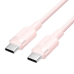 Vention Cable USB-C a USB-C 3A 60W - 2m - Trenzado - Color Rosa