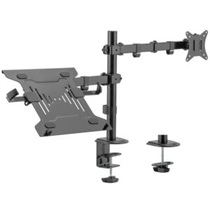 Ewent Soporte de Escritorio para 1 Monitor y 1 Portatil 34"- hasta 9 kg - Color Negro