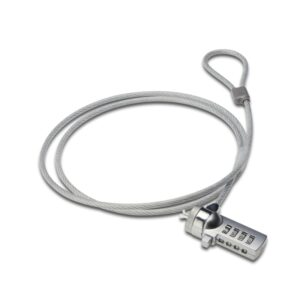 Ewent EW1241 Candado para Portatil con Combinacion - cable 1.5m - Color Plata