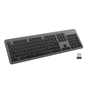 Ewent EW3296 Teclado Inalambrico Multiconexion - 3 Conexiones Simultaneas - 1xWireless 2.4GHz, 2xBluetooth 5.0 - Color Negro