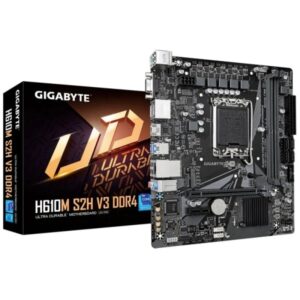 Gigabyte H610M S2H V3 Placa Base Intel1700 2x DDR4 - M.2, SATA, PCIe4.0 - HDMI, DisplayPort, VGA, RJ-45, USB 3.2 - MicroATX