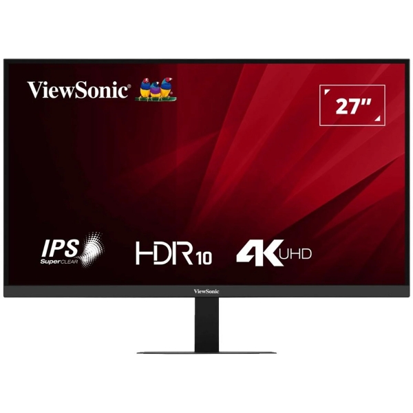 ViewSonic VA2708-4K-HD Monitor LED 27" IPS UHD 4K HDR - Respuesta 4ms - 16:9 - Ajustable de Inclinacion - HDMI, DisplayPort, Audio - Angulo de Vision 178º - VESA 100x100mm