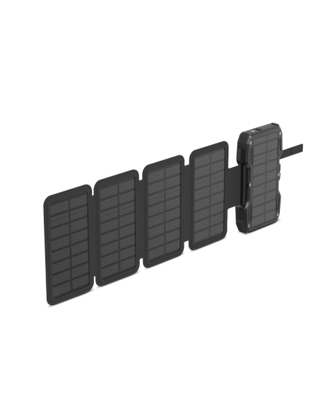 Head Powerbank Solar 10.000mAh 22.5W - Carga Solar con 5 Paneles - Con Power Delivery, Carga Simultanea, Carga Inalambrica - Pantalla LCD y Linterna - Color Negro