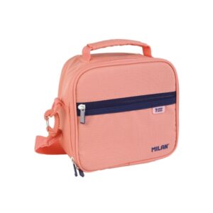 Milan Coleccion 430 Bolsa Isotermica Porta Alimentos 3,5L - Incluye 3 Recipientes para Alimentos - Interior Aislante Termico - Apertura Total - Correa Regulable y Extraible - Color Rosa
