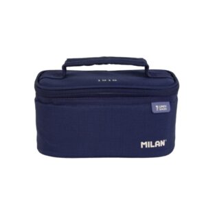 Milan Coleccion 430 Bolsa Isotermica Porta Alimentos 1,5L - Incluye 1 Recipiente para Alimentos - Interior Aislante Termico - Apertura Total - Color Azul