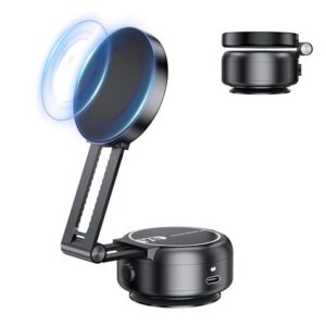 XO C166 Soporte de Coche para Smartphones - Succion Electrica - Bateria Integrada - Brazo Telescopico - Anclaje Magnetico - Color Negro