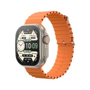XO M11 Ultra Reloj Smartwatch Pantalla Cuadrada 2,01" Curva - Llamadas BT - NFC - Multideporte - Tensiometro, Pulsometro y Control de Oxigeno - Cargador Magnetico - Color Naranja