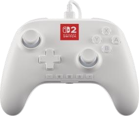 PowerA Lumectra Mando con Cable para Nintendo Switch 2 - Efecto Hall - Iluminacion RGB - Color Blanco