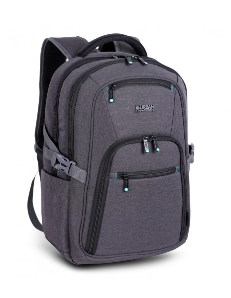 Urban Factory Heavee Green Mochila de Viaje para Portatil hasta 14" - Ecologica - Color Gris