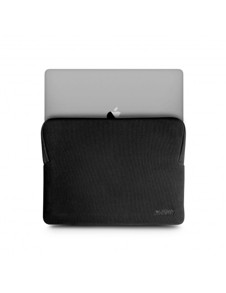 Urban Factory Memoree Funda para Portatil hasta 13" - Espuma Viscoelastica - Compatible con Macbook Pro 13/ Macbook Air 13 - Color Negro