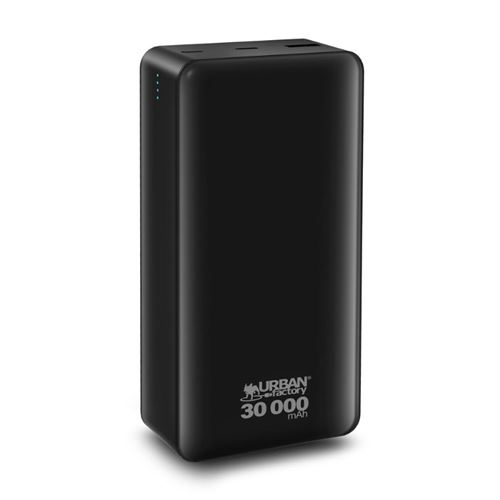 Urban Factory Juicee Max Powerbank 30000mAh - Entrada USB-C - Salida USB-C y USB-A - Color Negro