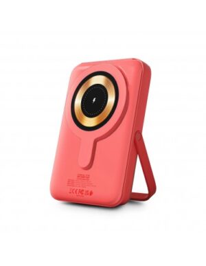 Urban Factory Magnee Power Powerbank Universal 10000mAh - Entrada USB-C - Salida USB-C, USB-A e Inalambrica - Color Coral