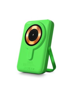 Urban Factory Magnee Power Powerbank Universal 10000mAh - Entrada USB-C - Salida USB-C, USB-A e Inalambrica - Color Verde Neon