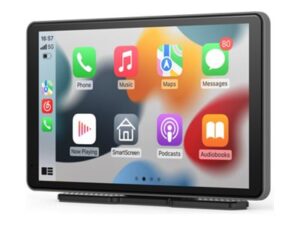 Urban Factory Duplee Pantalla de 7" para Coche - Fijacion al Parabrisas - Sistema Linux Multilengua - Carplay y Android Auto Integrados - Color Negro