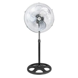 Muvip Ventilador Industrial de Pie - 75W - 45cm - 3 Velocidades - Color Plata/Negro