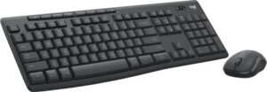 Logitech MK370 Pack Inalambrico USB Teclado Multimedia + Raton 1000dpi 3 Botones - Uso Ambidiestro - Color Negro