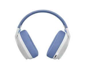 Logitech G435 Auriculares Gaming Inalambricos - Diadema Ajustable - Bluetooth LightSpeed - 2 Microfonos - Blanco Crudo y Lila
