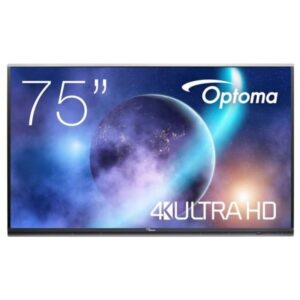 Optoma Creative Touch Serie 5 Pantalla Interactiva Tactil 75" UltraHD 4K - Certificacion Google EDLA -Tiempo de Respuesta 6ms - 32 Puntos Tactiles Simultaneos - HDMI, VGA, DisplayPort, USB-A, C, RJ-45 - Android 13