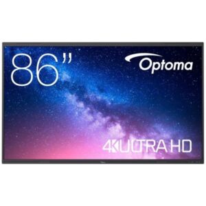 Optoma Creative Touch Serie 5 Pantalla Interactiva Tactil 86" UltraHD 4K - Certificacion Google EDLA -Tiempo de Respuesta 6ms - 32 Puntos Tactiles Simultaneos - HDMI, VGA, DisplayPort, USB-A, C, RJ-45 - Android 13