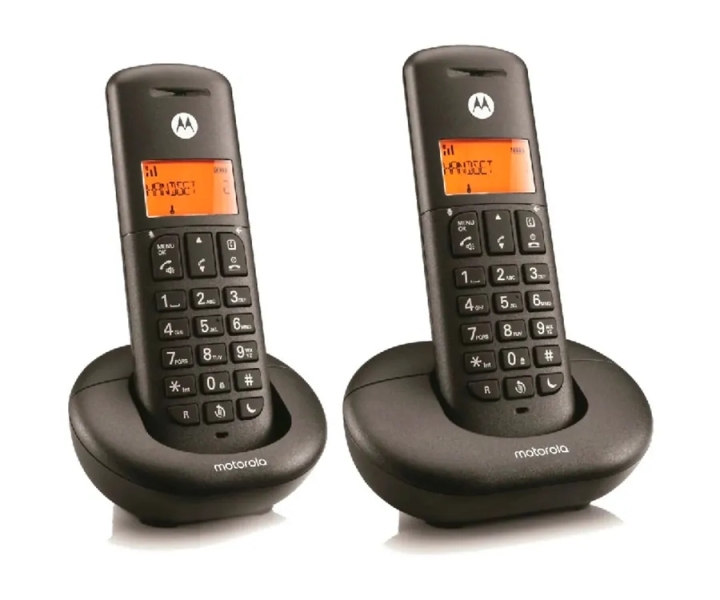 Motorola E202 Telefono Inalambrico Dect + 1 Supletorio - Identificador de Llamada - Manos Libres