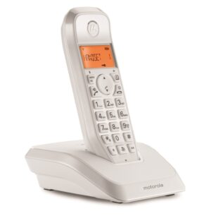 Motorola S1201 Telefono Inalambrico Dect - Identificador de Llamada - Contestador - Manos Libres - Color Blanco