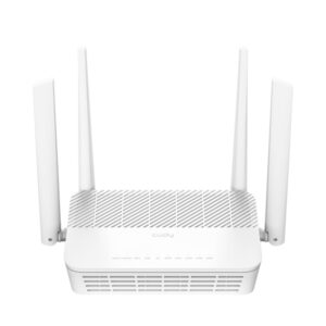Cudy Router PoE WiFi 6 2.5G Mesh Dual Band AX3000 - Velocidad hasta 1000Mbps - 4 Puertos - 4 Antenas Fijas de 5dBi - Tecnologia MU-MIMO - Color Blanco