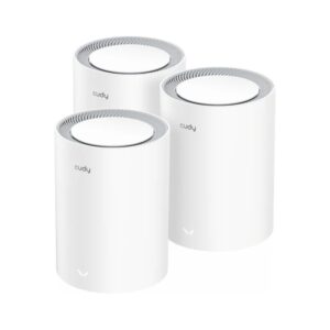 Cudy Pack de 3 Sistemas WiFi Mesh 7 Gigabit Dual Band BE3600 - Velocidad hasta 1000Mbps - 3 Puertos - Antenas Internas - Color Blanco