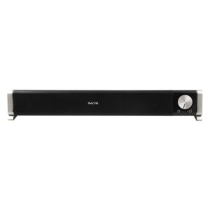 NGS SB500-BT Barra de Sonido Bluetooth 20W - Alimentacion por USB - Entrada Jack y Microfono - Salida Auriculares - Control de Volumen Integrado - Diseño Compacto - Color Negro