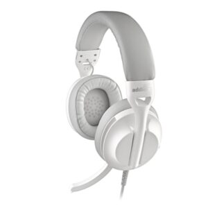 NGS VOX805-C Auriculares USB-C con Microfono - Microfono Regulable y Plegable - Tecnologia de Filtrado de Ruidos - Almohadillas y Diadema Acolchadas - Control en Cable - Cable de 2m - Color Blanco