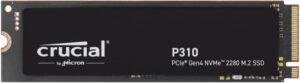 Crucial P310 Disco Duro Solido SSD 500GB M2 2280 Pcie 4.0 X4 - Color Negro
