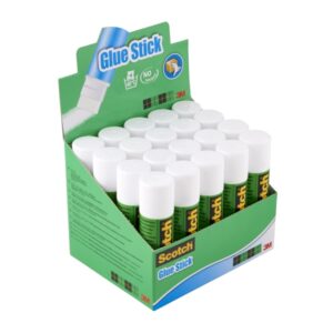 Scotch Expositor de 20 Barras de Pegamento Adhesivo Solido de 21gr - Color Transparente