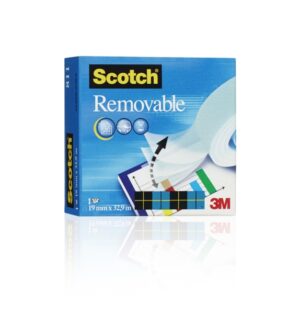 Scotch Cinta Adhesiva Invisible - Reutilizable - 19mm x 33m - Color Transparente