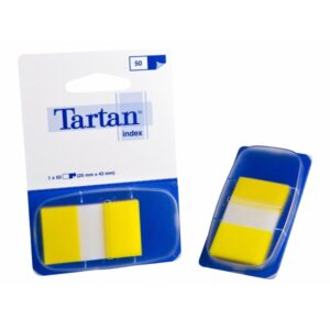 Tartan Pack de 12 Dispensadores de 50 Marcadores Reposicionables - 25x43mm - Color Amarillo