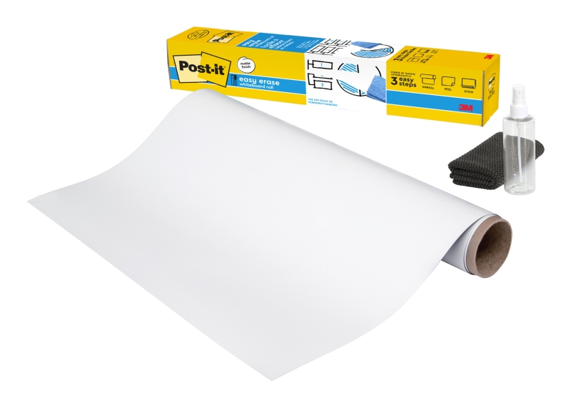 Post-It Easy Erase Pizarra Adhesiva - Forma Rectangular - 121.9x242cm - Color Blanco