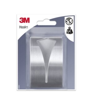 3M Gancho Adhesivo Metalico - Soporta hasta 3kg - Color Gris/Titanio