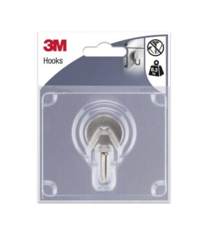 3M Gancho Magnetico de Metal - Soporta hasta 0.3kg - Color Gris/Titanio